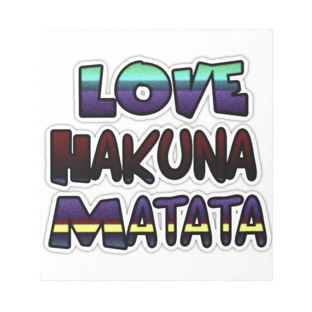 Bloc-note Beau Hakuna Matata Art Print (Devant)