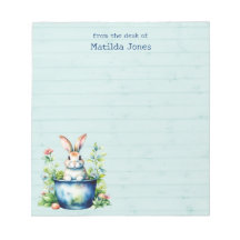 Beau lapin en pot Plante, Fleurs aquarelles