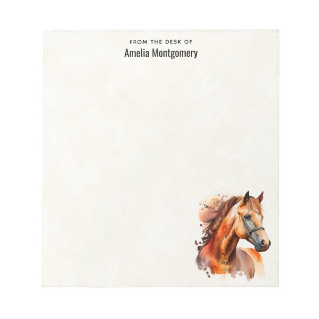 Bloc-note Beau Sorrel Horse Portrait (Devant)