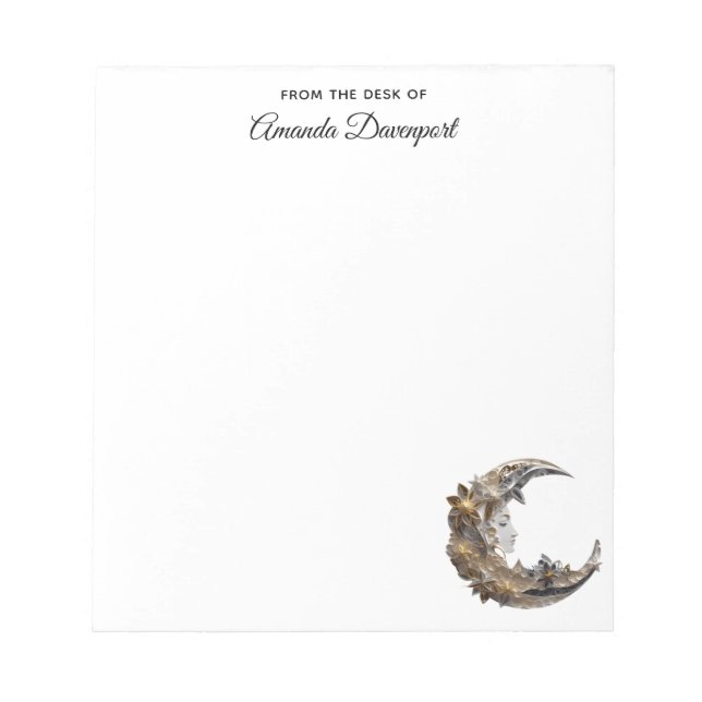 Bloc-note Beau visage dans la lune (Devant)