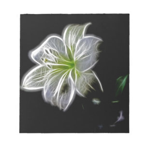 Bloc-note Beauté de la nature de la fleur de lys blanc