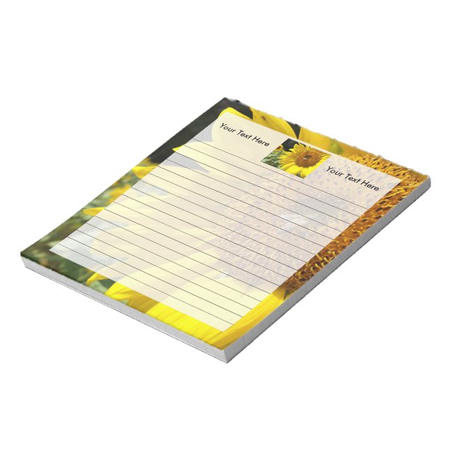 Bloc-note Beauté de miel sur tournesol jaune (Tourné)