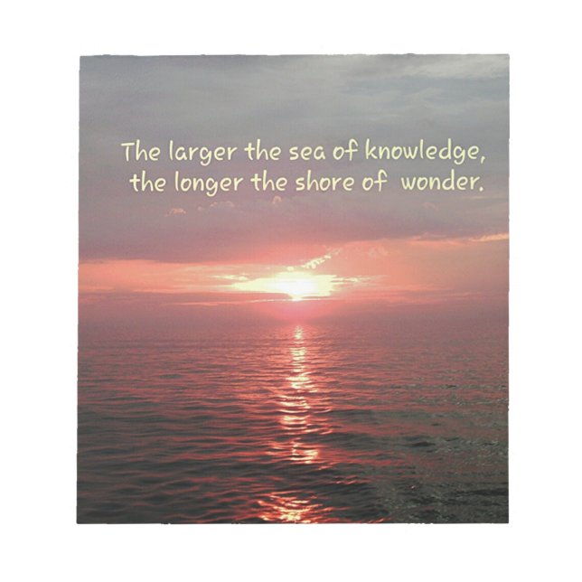 Bloc-note Beautiful Ocean Sunrise Quota d'inspiration (Devant)