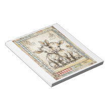 Bébé adorable chèvres Papeterie Vintage