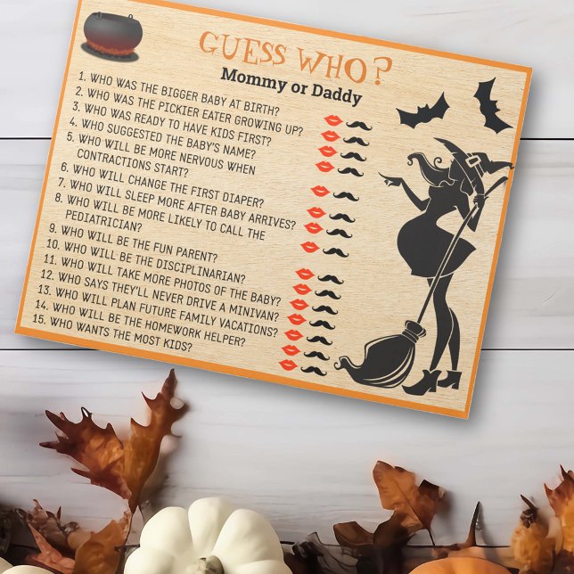 Bloc-note Bébé Brassage Douche Halloween Sorcière Devinez Qu (Créateur téléchargé)