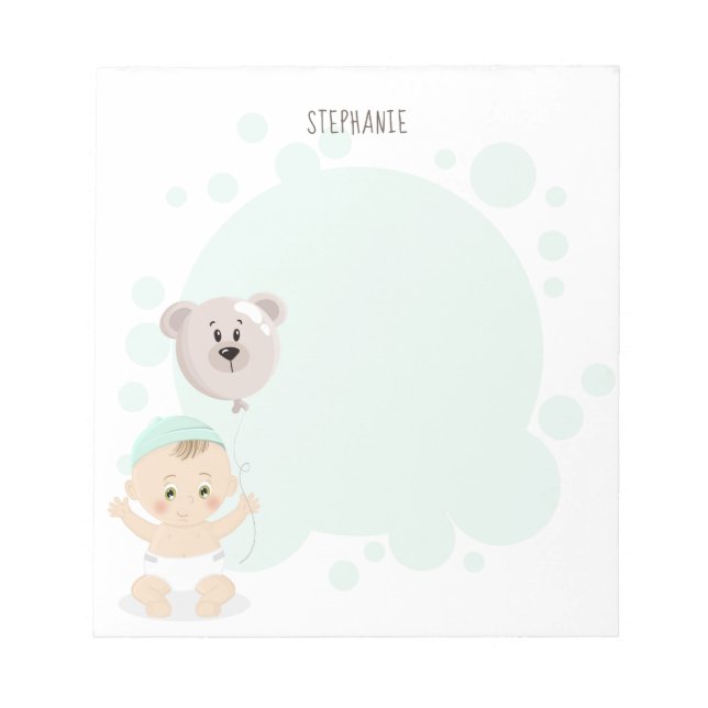 Bloc-note Bébé doux et ballon d'ours (Devant)