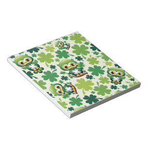 Bloc-note Bébé Hibou Mignon St Patrick Dessin Animé