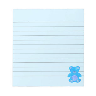 Bloc-note Bébé mignon Ours en bleu personnalisé
