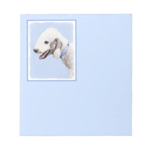 Bloc-note Bedlington Terrier Peinture - Art Chien original