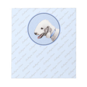 Bloc-note Bedlington Terrier Peinture - Art Chien original