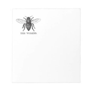 Bloc-note Bee Worker Honey Black Bumblebee
