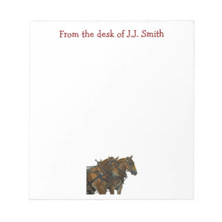 Bloc-note Belgian Draft Horse Team Notepad