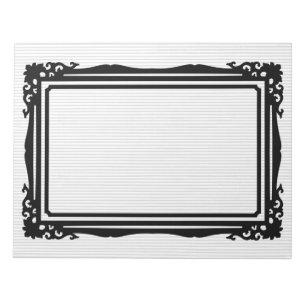 Bloc-note Belle et simple conception de cadre