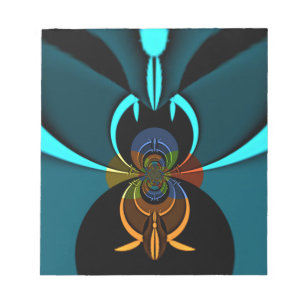 Bloc-note Belle impression Cyan Abstrait Art