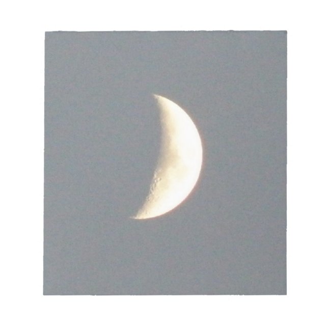 Bloc-note Belle lune de croissant de cire à pavé numérique d (Devant)