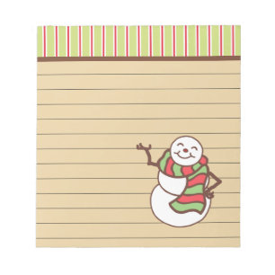 Bloc-note Belle Noël Snowman Notepad Cadeau