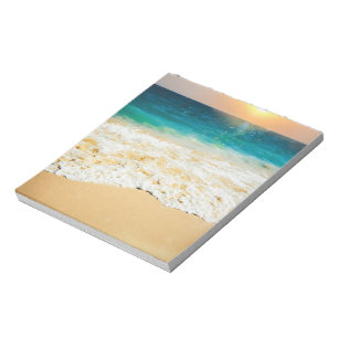 Bloc-note Belle plage d'été coucher de soleil