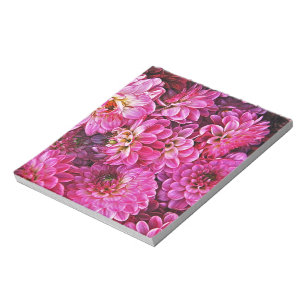 Bloc-note Belles dahlias roses
