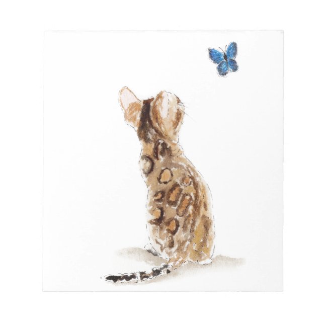 Bloc-note Bengale Chat & Papillon (Devant)