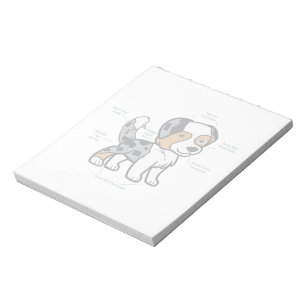 Bloc-note Berger Australien Blue Merle Anatomie Drôle