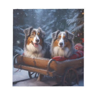 Bloc-note Berger Australien Traîneau de Neige Noël Décoratio