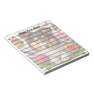 Bloc-note Berger des Shetland avec Fleurs et Papillons