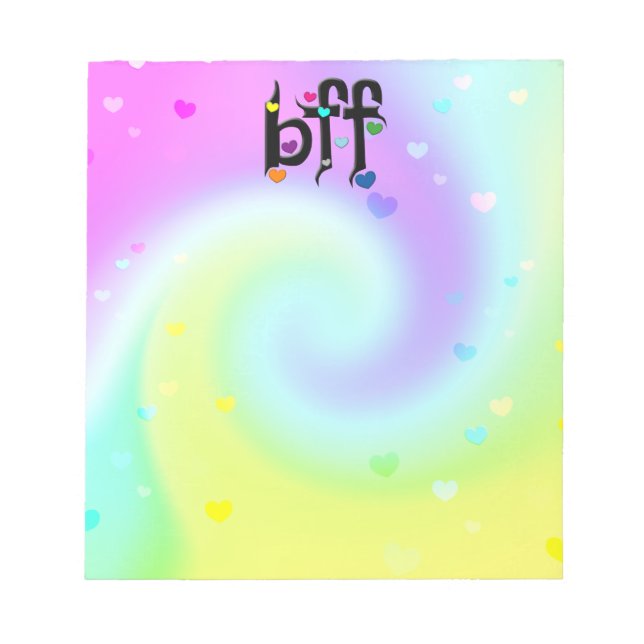 Bloc-note bff ~ coeurs (Devant)