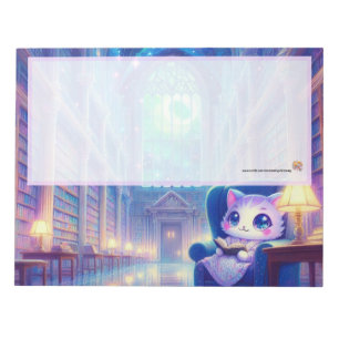 Bloc-note Bibliothèque Lavande Chatons