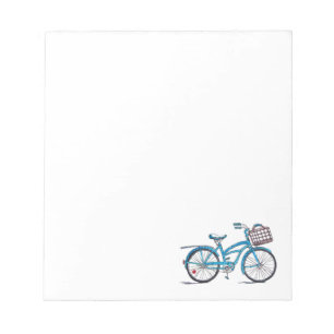 Bloc-note Bicyclette de point de polka d'aquarelle