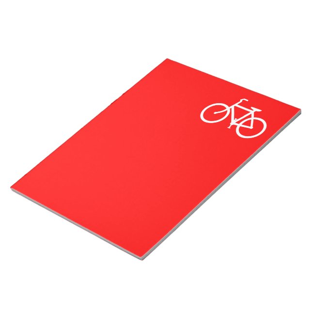 Bloc-note Bike rouge et blanc (Incliné)
