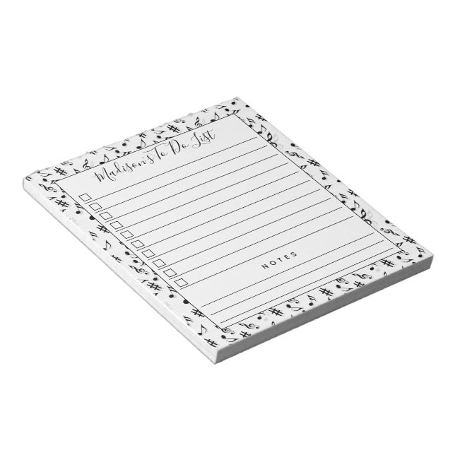 Bloc-note Billet de Black White (Incliné)