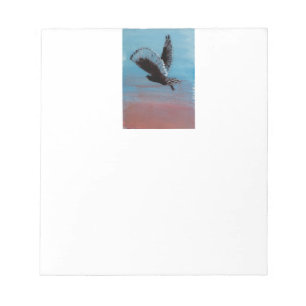 Bloc-note Bird Sunrise Art Tawny Owl in Flight