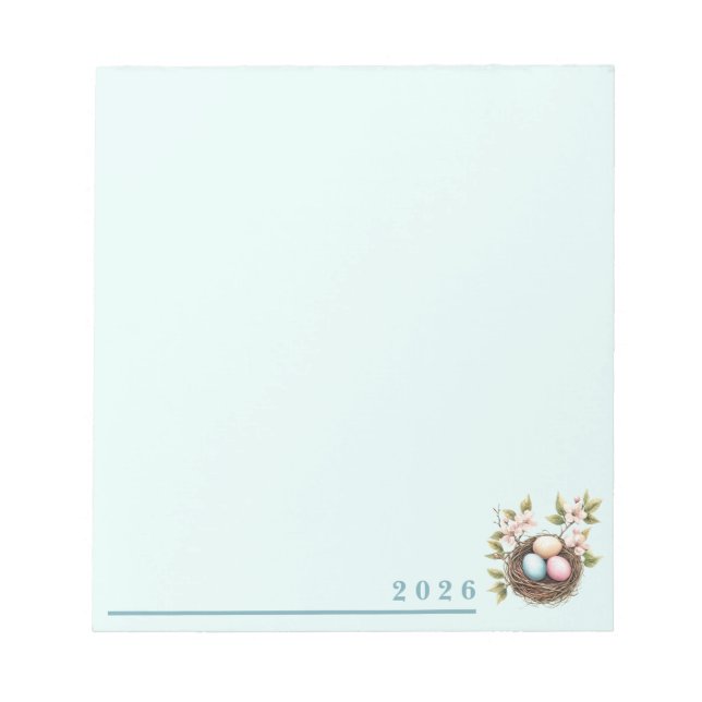 Bloc-note Bird's Nest Springtime Notepad (Devant)