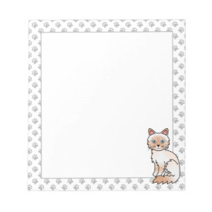 Bloc-note Birman / Ragdoll tigré pointe rouge Chat & Pattes