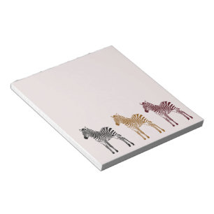 Bloc-note Black Gold Red Zebras