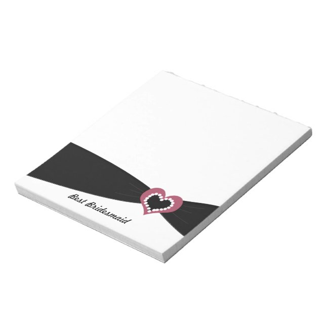 Bloc-note Black Ribbon Best Bridesmaid (Tourné)