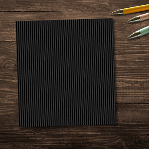 Bloc-note Black & Smoky Black Narrow Vertical Stripes