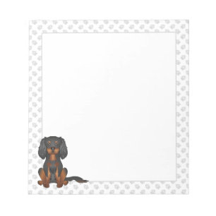 Bloc-note Black & Tan Cavalier King Charles Spaniel & Paws