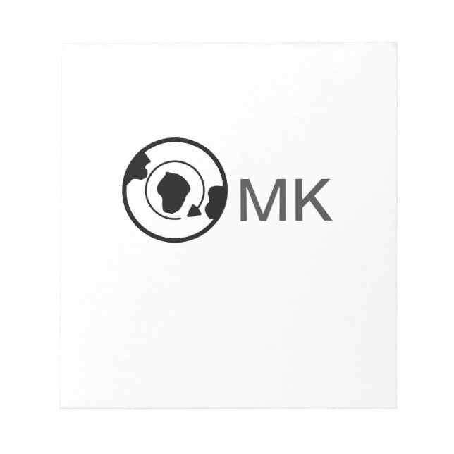 Bloc-note Black world globe ajouter nom monogramme détails d (Devant)