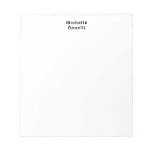 Bloc-note Blanc minimaliste moderne professionnel