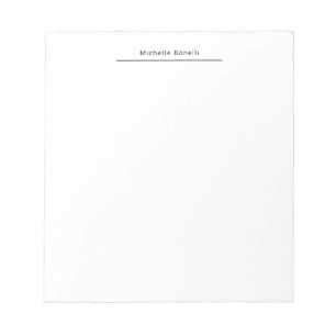 Bloc-note Blanc minimaliste moderne professionnel