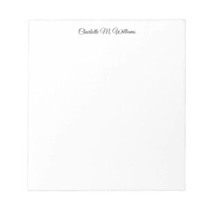 Bloc-note Blanc Simple Minimaliste Professionnel Moderne