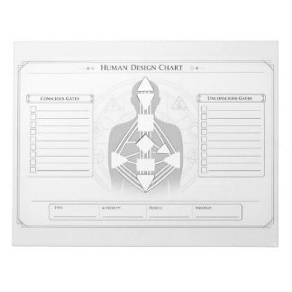 Bloc-note Blank Human Design Chart Notepad