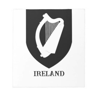 Bloc-note Blason Irlandais Art Minimaliste Noir & Blanc