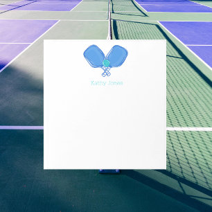 Bloc-note Bleu Croisé Pickleball Paddles & Ball Custom