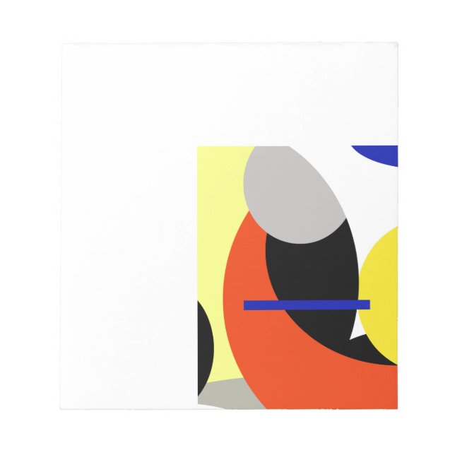 Bloc-note Bleu jaune Art Abstrait (Devant)