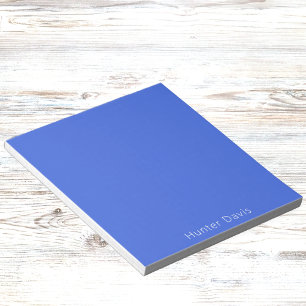 Bloc-note Bleu royal blanc nom