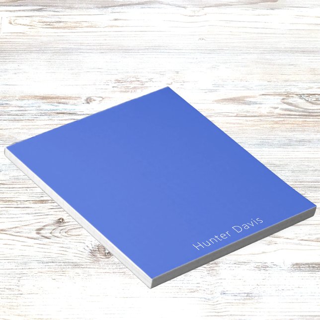 Bloc-note Bleu royal blanc nom (Créateur téléchargé)