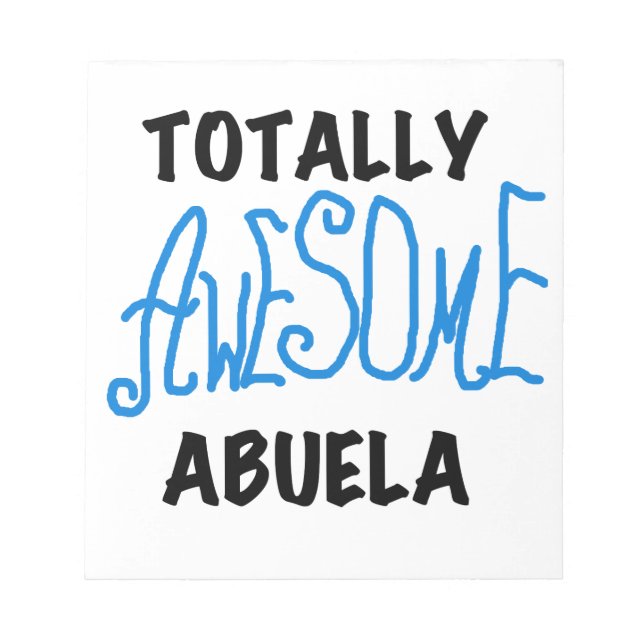 Bloc-note Bleu Totalement génial Cadeaux Abuela (Devant)