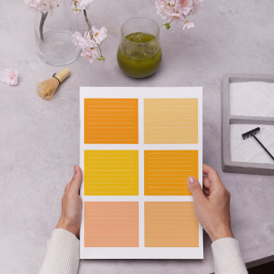 Bloc-note Bloc de couleur orange jaune
